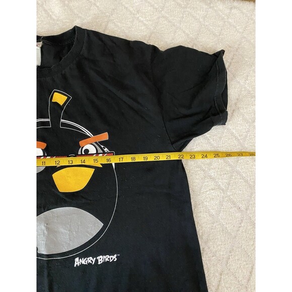 Angry Birds 2009 Black Graphic Print Shirt An Blue Pajama Pants Set Size L - Picture 13 of 16